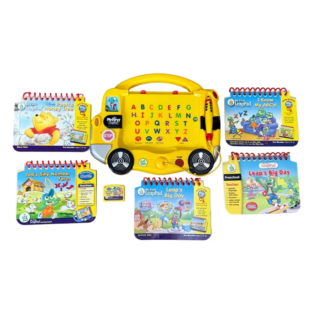LeapFrog My First LeapPad Learning System School Bus with 4 Books and Cartridge